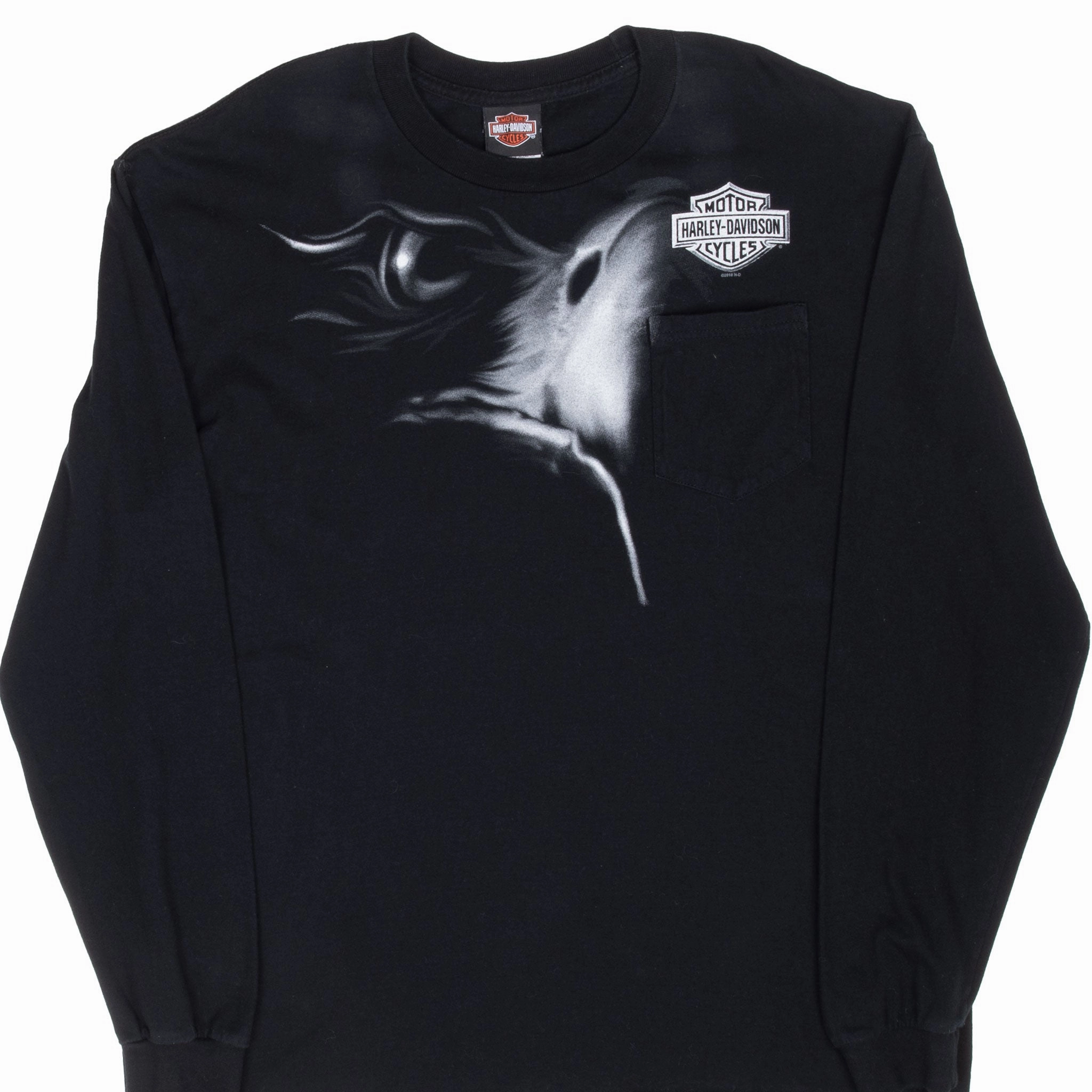 VINTAGE HARLEY DAVIDSON FLAMING GORGES 2010 TEE SHIRT XL Seamless Edging