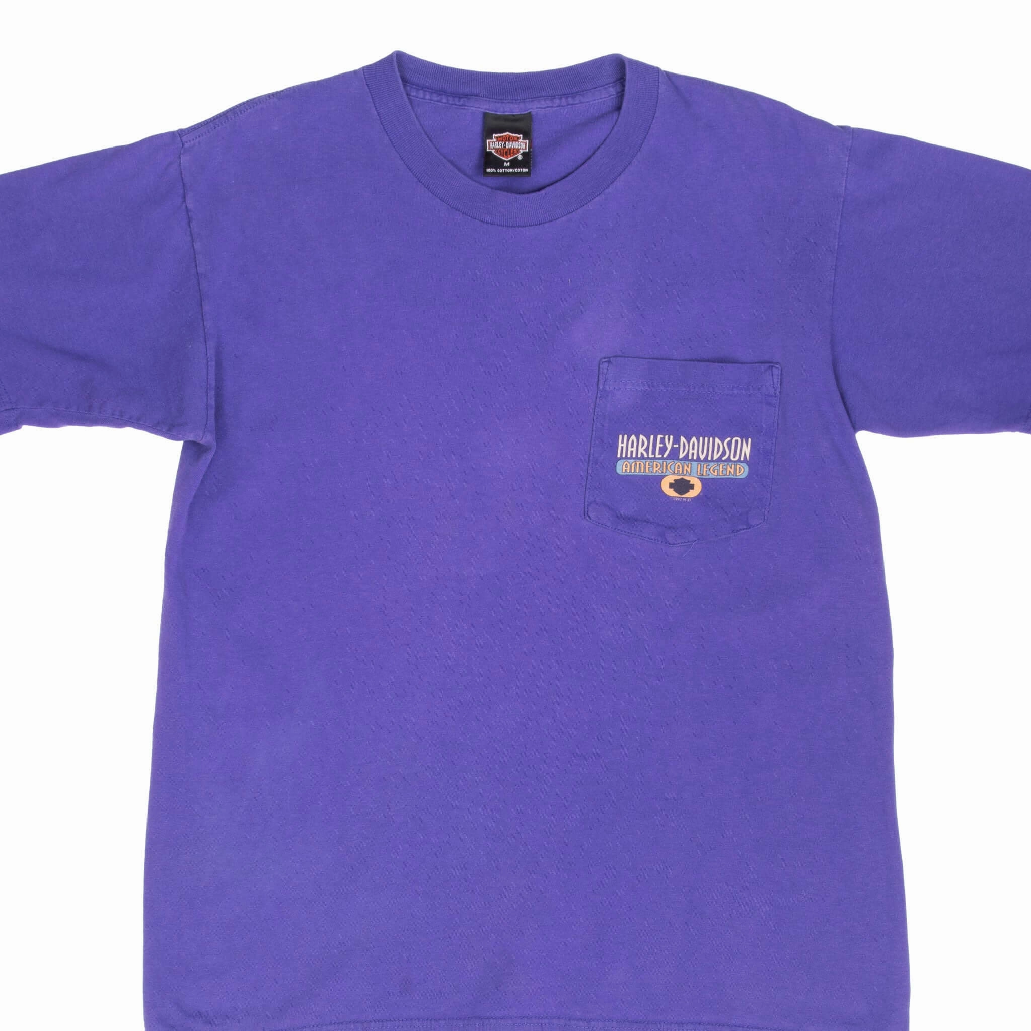 Stretch Comfort VINTAGE HARLEY DAVIDSON FLORIDA POCKET TEE SHIRT 1997 MEDIUM MADE IN USA