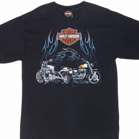 VINTAGE HARLEY DAVIDSON FREEDOM MACHINE KANSAS CITY 2004 TEE SHIRT MEDIUM Elastic Fit