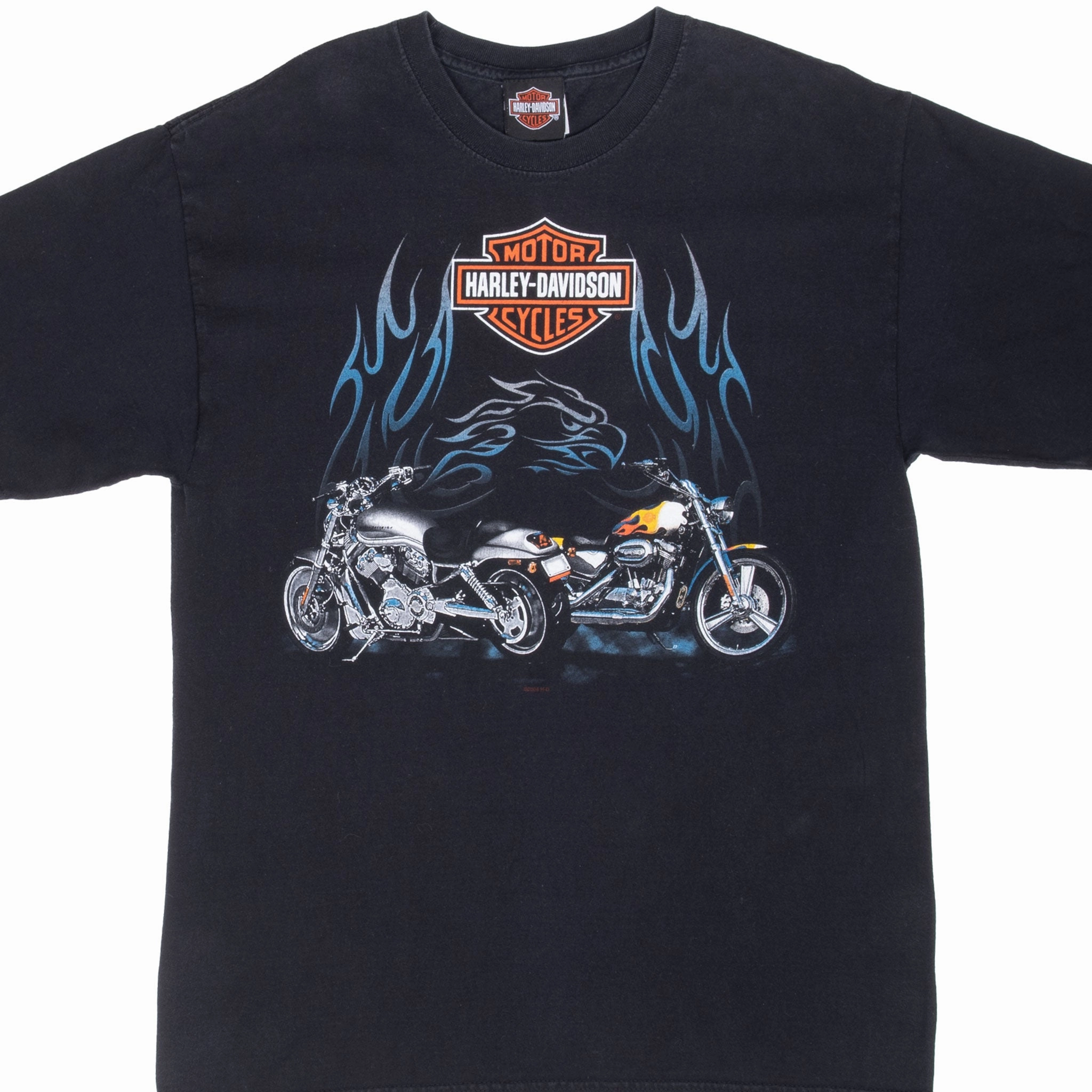 VINTAGE HARLEY DAVIDSON FREEDOM MACHINE KANSAS CITY 2004 TEE SHIRT MEDIUM Elastic Fit