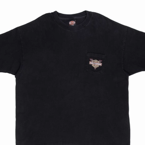 Sporty Vibe VINTAGE HARLEY DAVIDSON FT COLLINS CO 2000 POCKET TEE SHIRT SIZE 2XL MADE IN USA