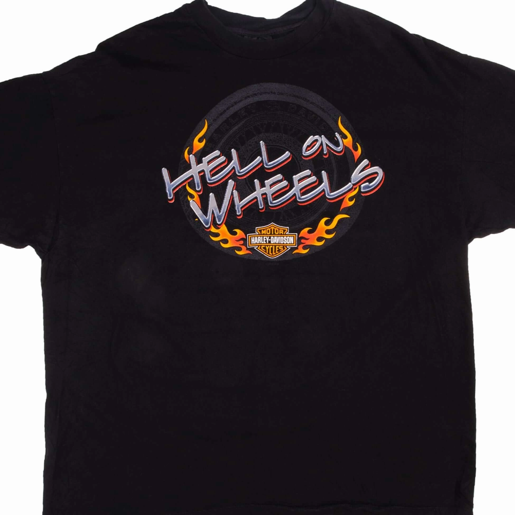 VINTAGE HARLEY DAVIDSON HELL ON WHEELS TEE SHIRT 2000 SIZE XL MADE IN USA Timeless Wear Cozy Essentials