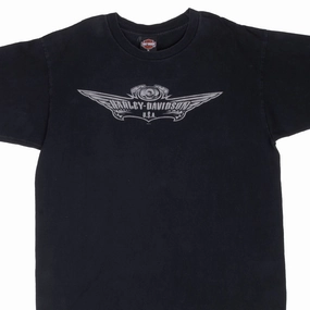 SoftenedNeckline VINTAGE HARLEY DAVIDSON HIGH PORT NORTH CAROLINA 2002 TEE SHIRT XL MADE IN USA