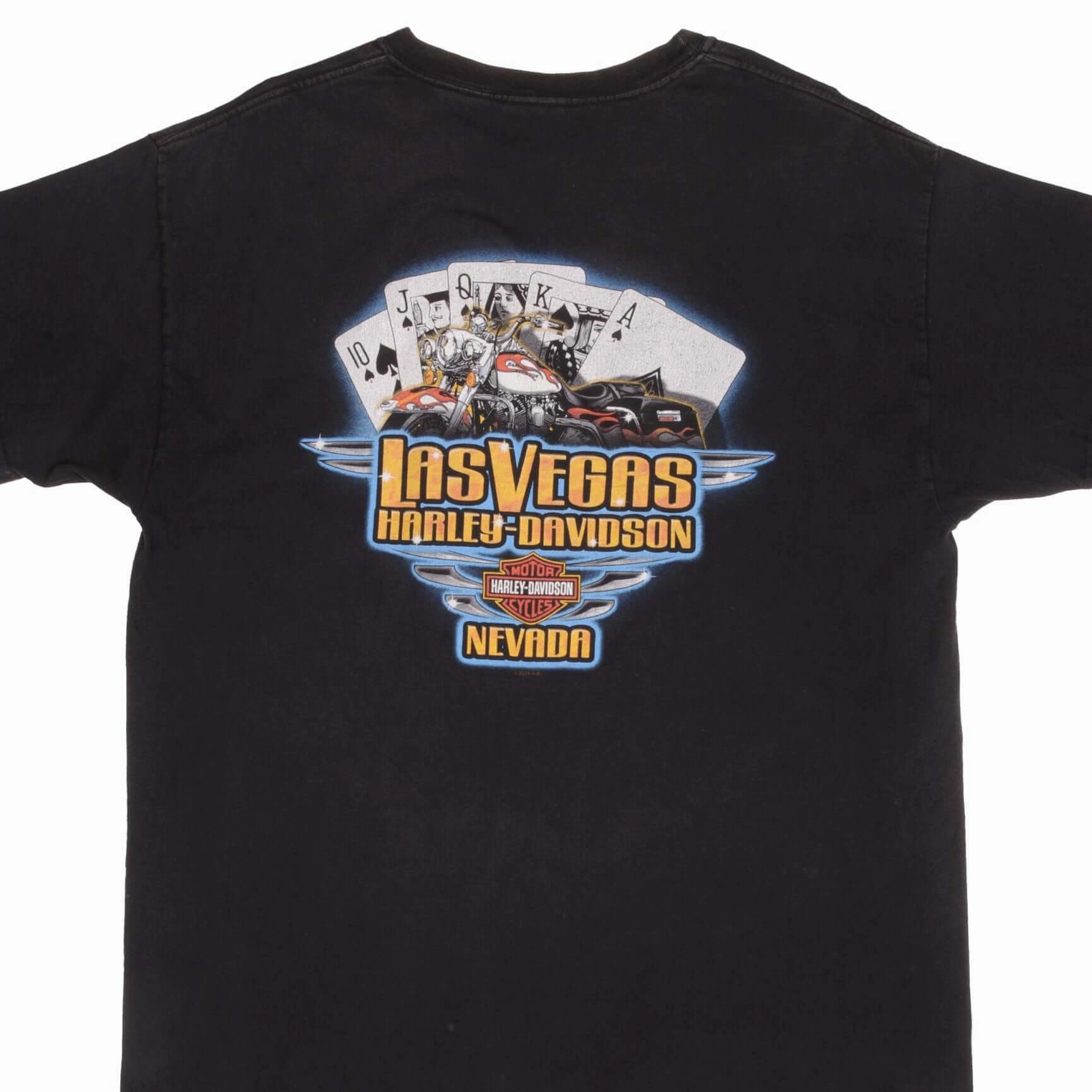 Comfy Wear Minimal Fit VINTAGE HARLEY DAVIDSON LAS VEGAS TEE SHIRT 2004 SIZE XL MADE IN USA