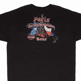 ReinforcedShoulderPanels VINTAGE HARLEY DAVIDSON PARIS TEXAS 2007 TEE SHIRT SIZE 3XL