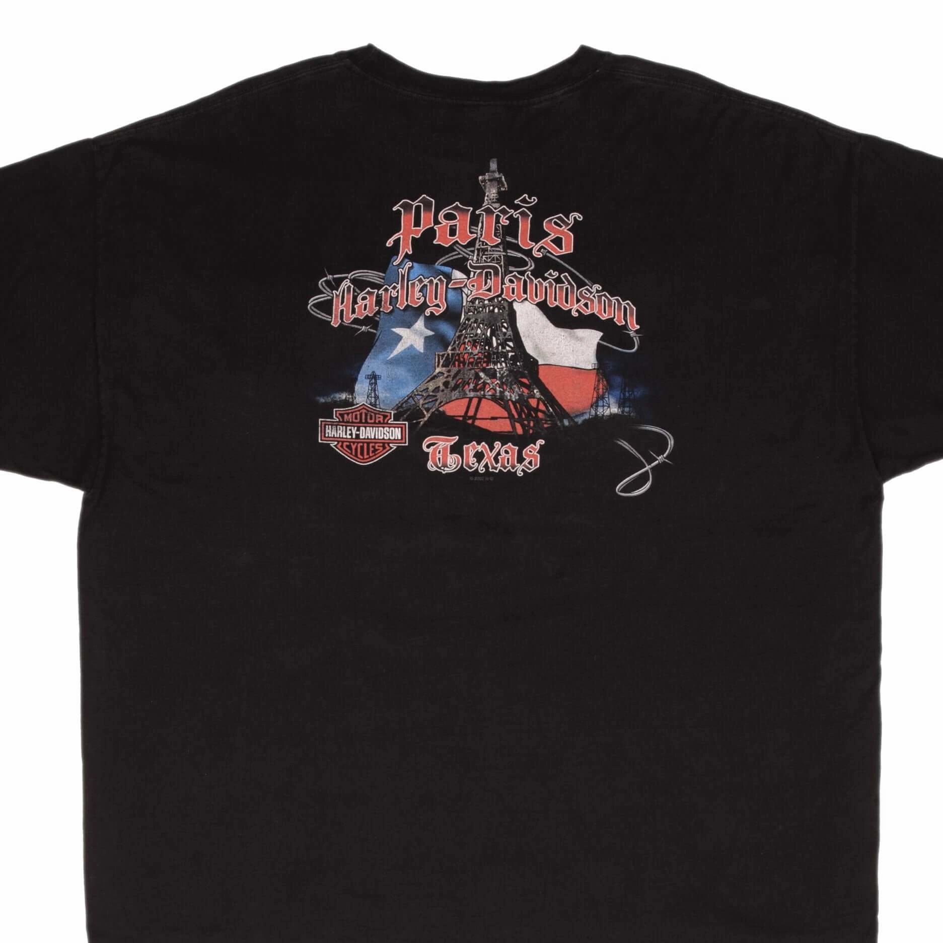 ReinforcedShoulderPanels VINTAGE HARLEY DAVIDSON PARIS TEXAS 2007 TEE SHIRT SIZE 3XL