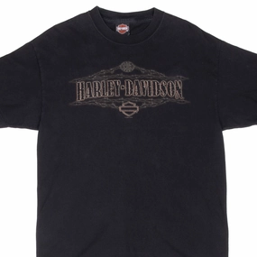VINTAGE HARLEY DAVIDSON PARKER COLORADO TEE SHIRT 2007 LARGE MADE IN USA Cozy Wear Fit Business Meeting