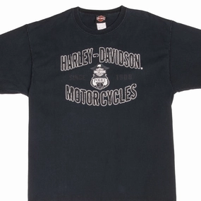 VINTAGE HARLEY DAVIDSON POLICE TEE SHIRT 1990S LARGE MADE IN USA Colorfast Dye