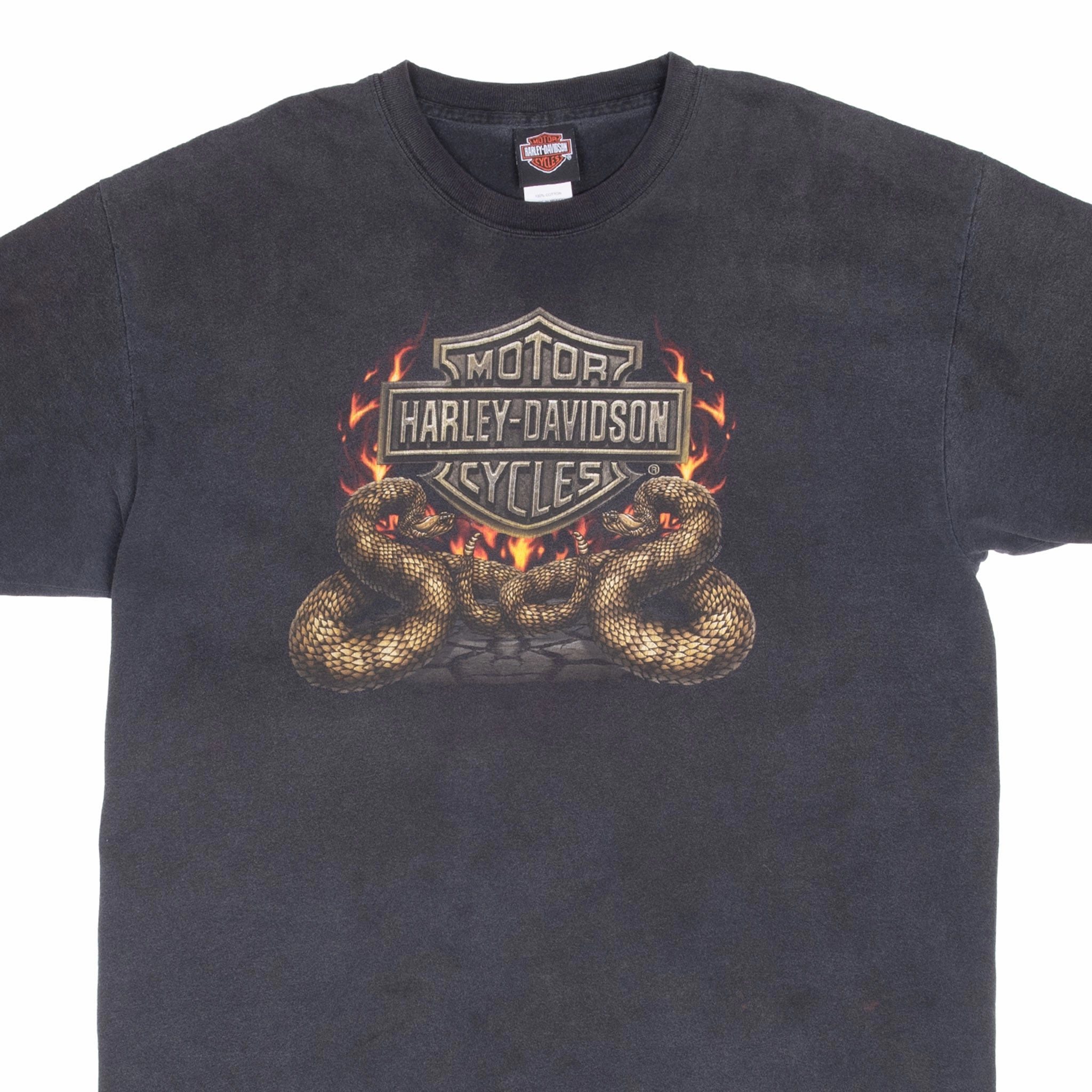 VINTAGE HARLEY DAVIDSON SNAKE EAGLE 2006 TEE SHIRT XL Summer Favorite Fit Flex