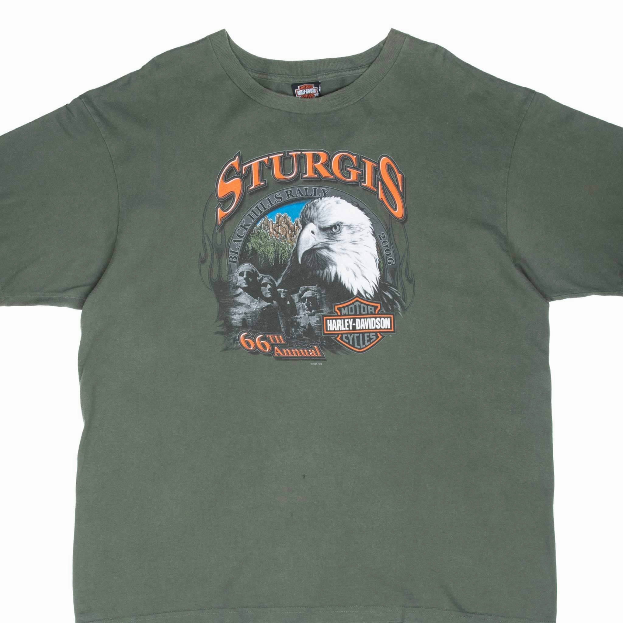 VINTAGE HARLEY DAVIDSON STURGIS 66TH ANNUAL 2006 TEE SHIRT 2XL MADE IN USA Weekend Smart Look Cool Layering