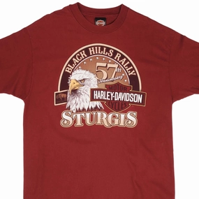 VINTAGE HARLEY DAVIDSON STURGIS BLACK HILLS RALLY TEE SHIRT 1997 XL MADE IN USA Cozy Essentials Active Wearable