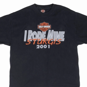 Cozy Wear Adult sophistication VINTAGE HARLEY DAVIDSON STURGIS SOUTH DAKOTA 2001 TEE SHIRT XL