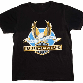 VINTAGE HARLEY DAVIDSON TEE SHIRT 1970S 1980S SIZE MEDIUM Value for Money Timeless Fashion