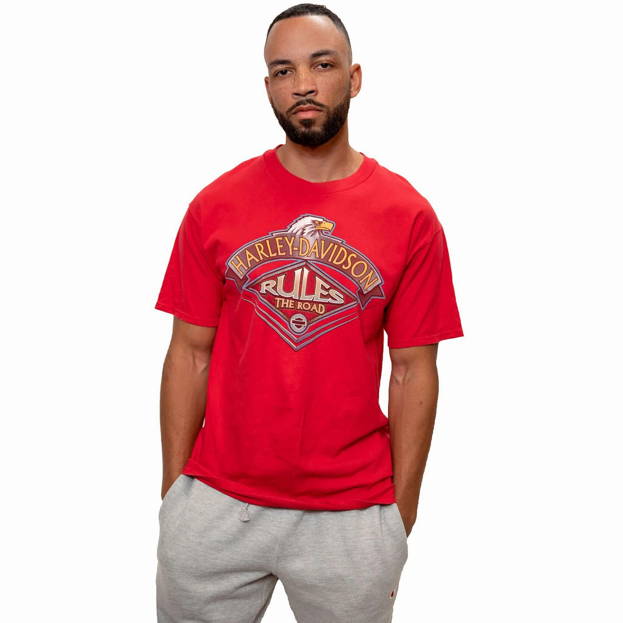 VINTAGE HARLEY DAVIDSON TEE SHIRT 1987 SIZE LARGE MADE IN USA Lightweight Comfort Wear