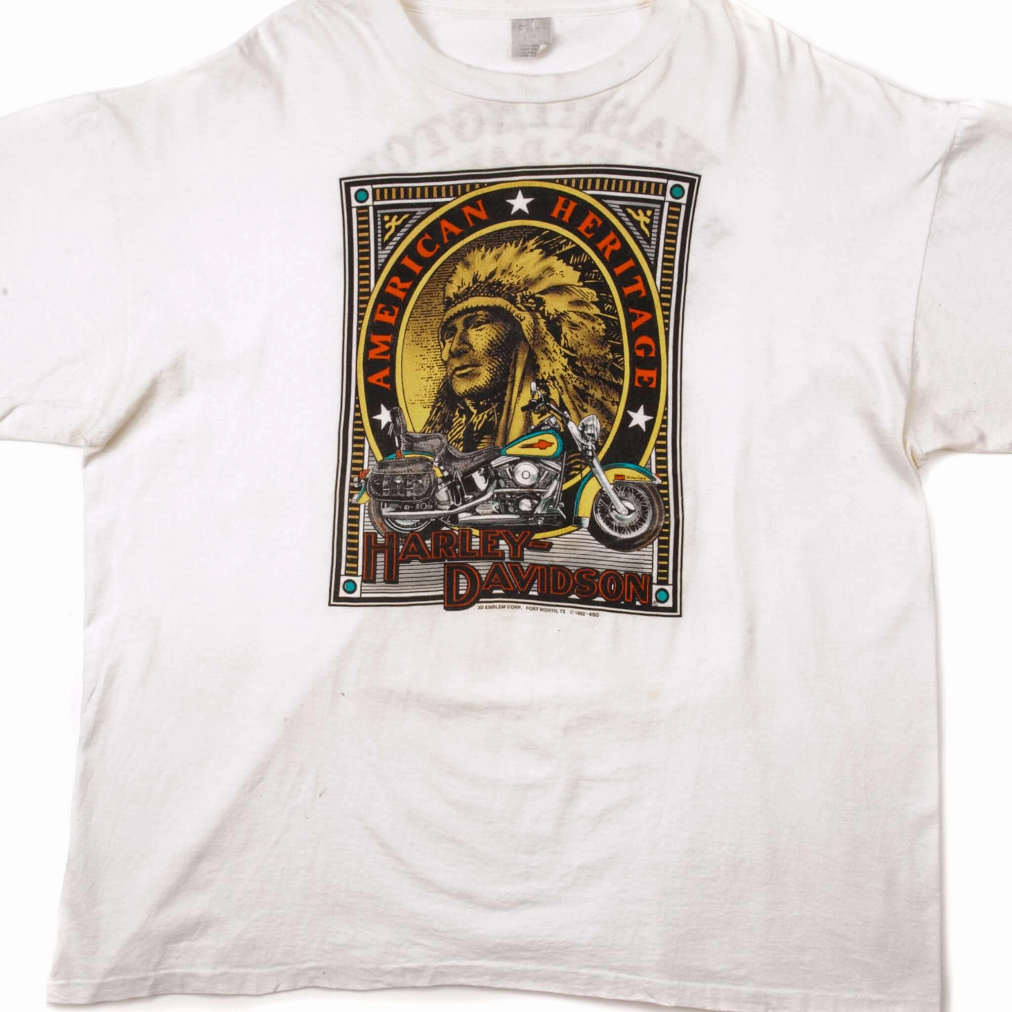 VINTAGE HARLEY DAVIDSON TEE SHIRT 1992 SIZE 2XL MADE IN USA long sleeved Fashion Must-Have