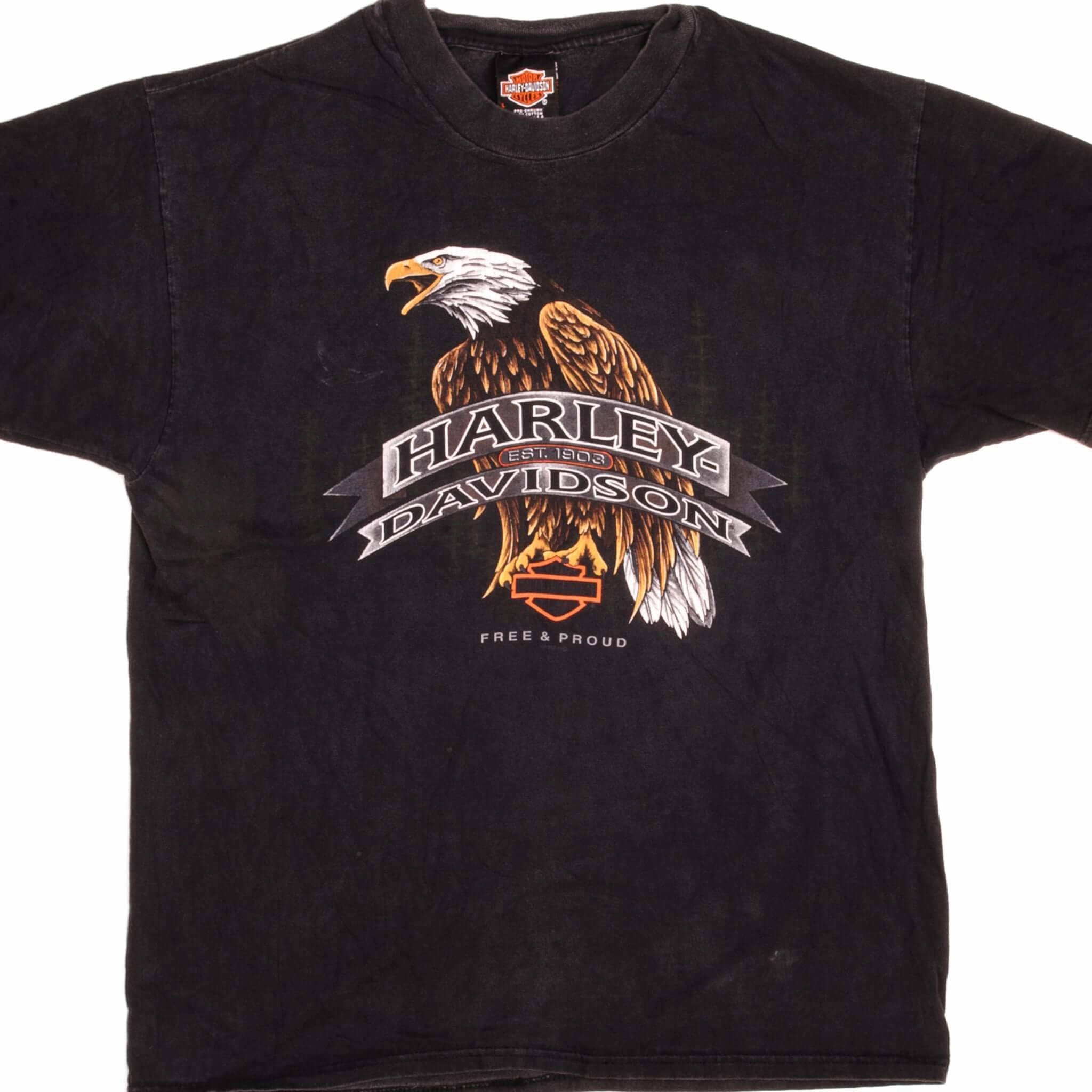 Soft Layers EnhancedDurabilityFinish VINTAGE HARLEY DAVIDSON TEE SHIRT 1998 SIZE LARGE MADE IN USA