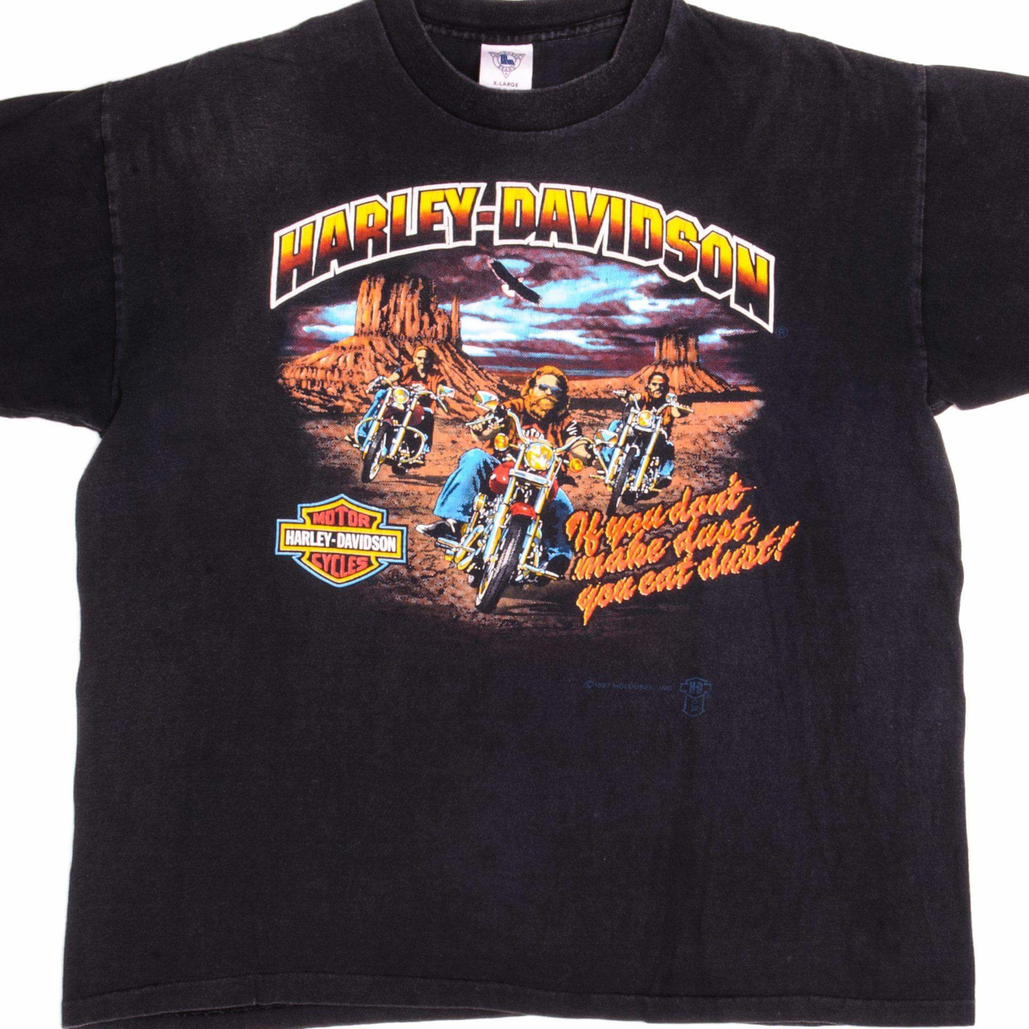 VINTAGE HARLEY DAVIDSON TEE SHIRT EL CAJON CA 1987 SIZE XL MADE IN USA Quick Wear
