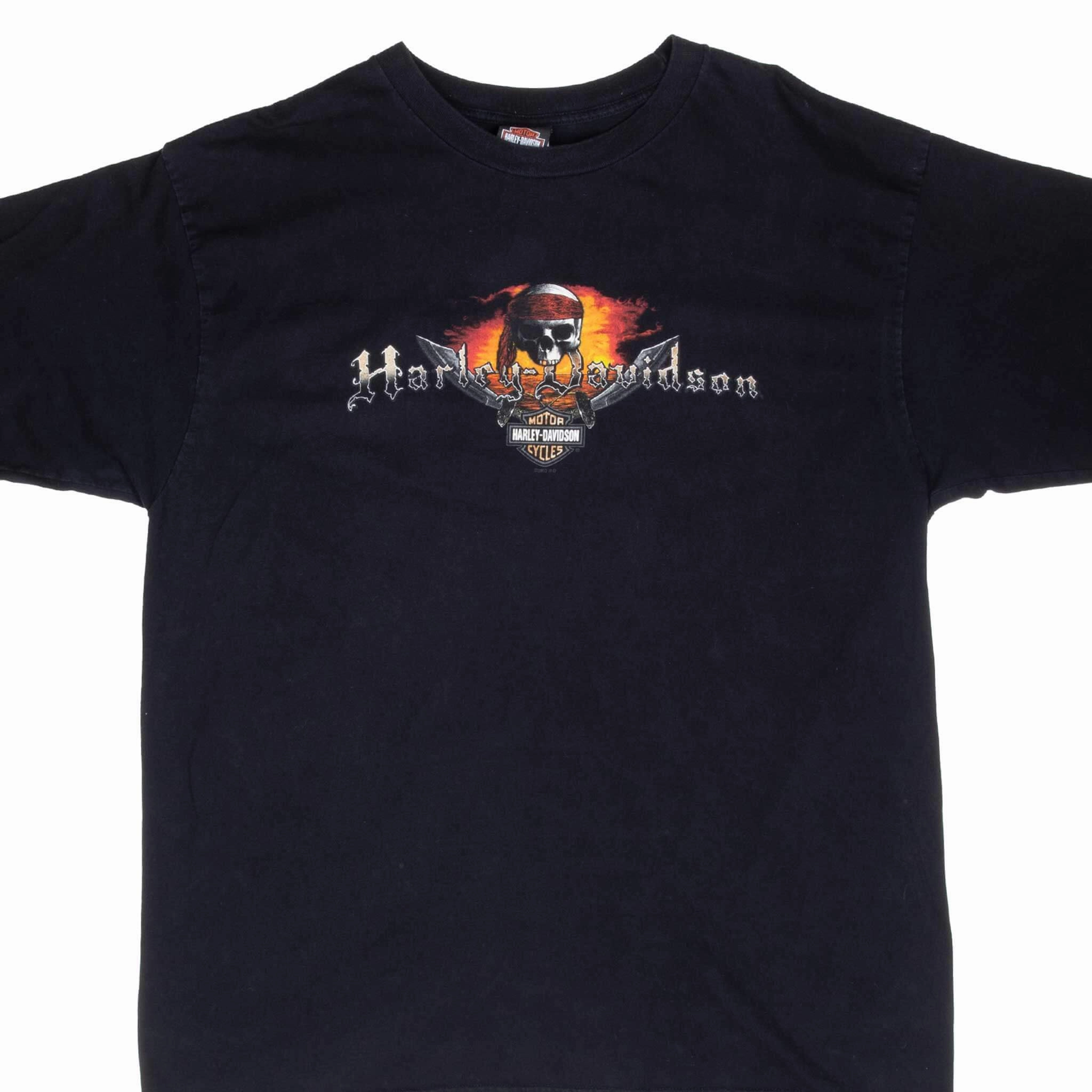 VINTAGE HARLEY DAVIDSON US VIRGIN ISLAND 2007 TEE SHIRT LARGE MADE IN USA discount offer