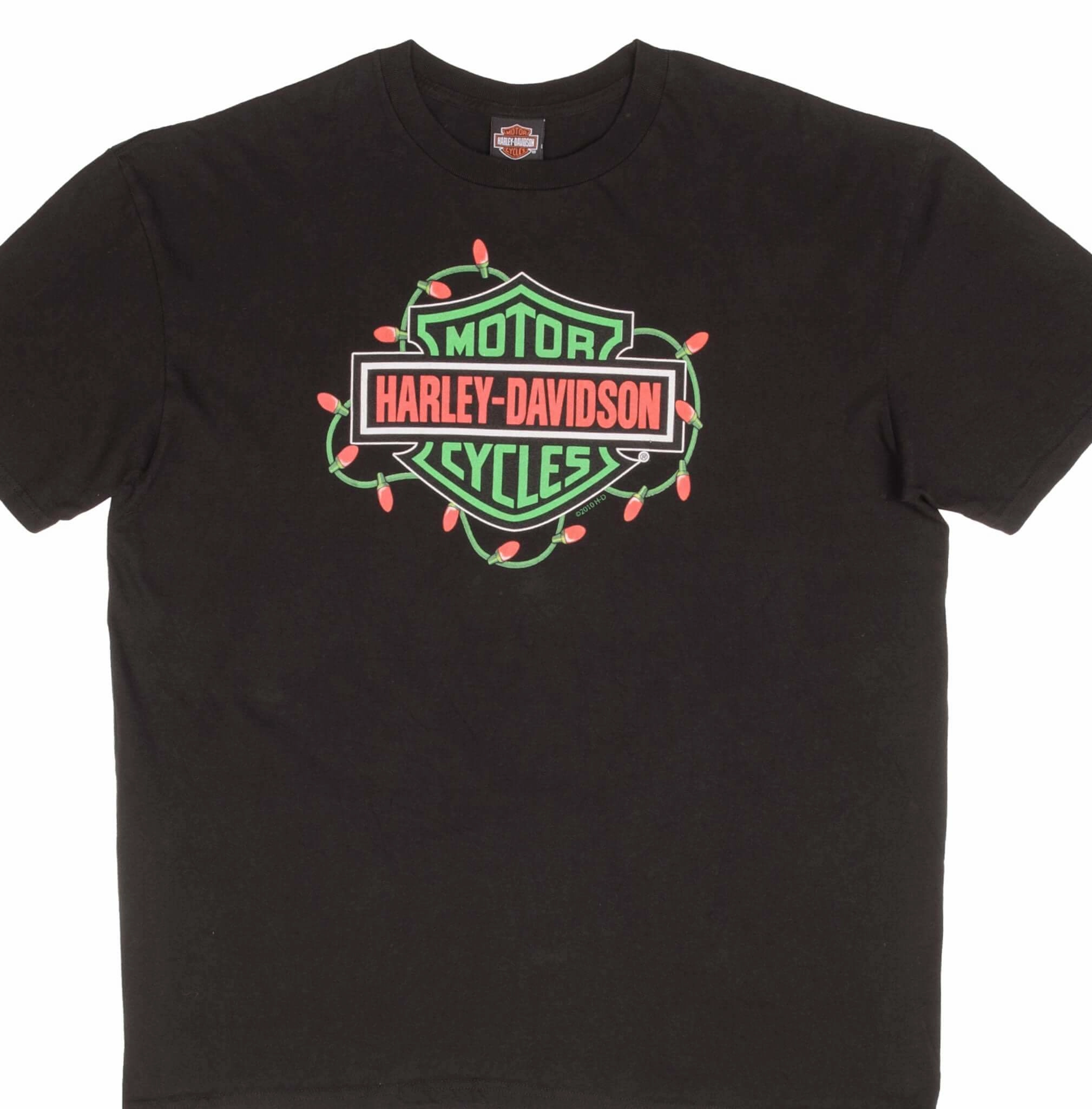 Sleek Fit Effortless Vibe VINTAGE HARLEY DAVIDSON XMAS KANSAS CITY TEE SHIRT SIZE 2XL