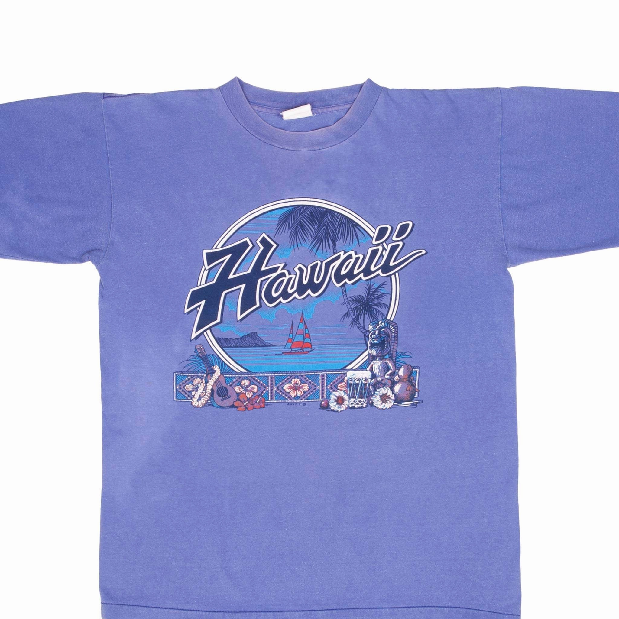 Breathable Stretch Stylish Comfort VINTAGE HAWAII GRAPHIC TEE SHIRT  1990S SIZE LARGE