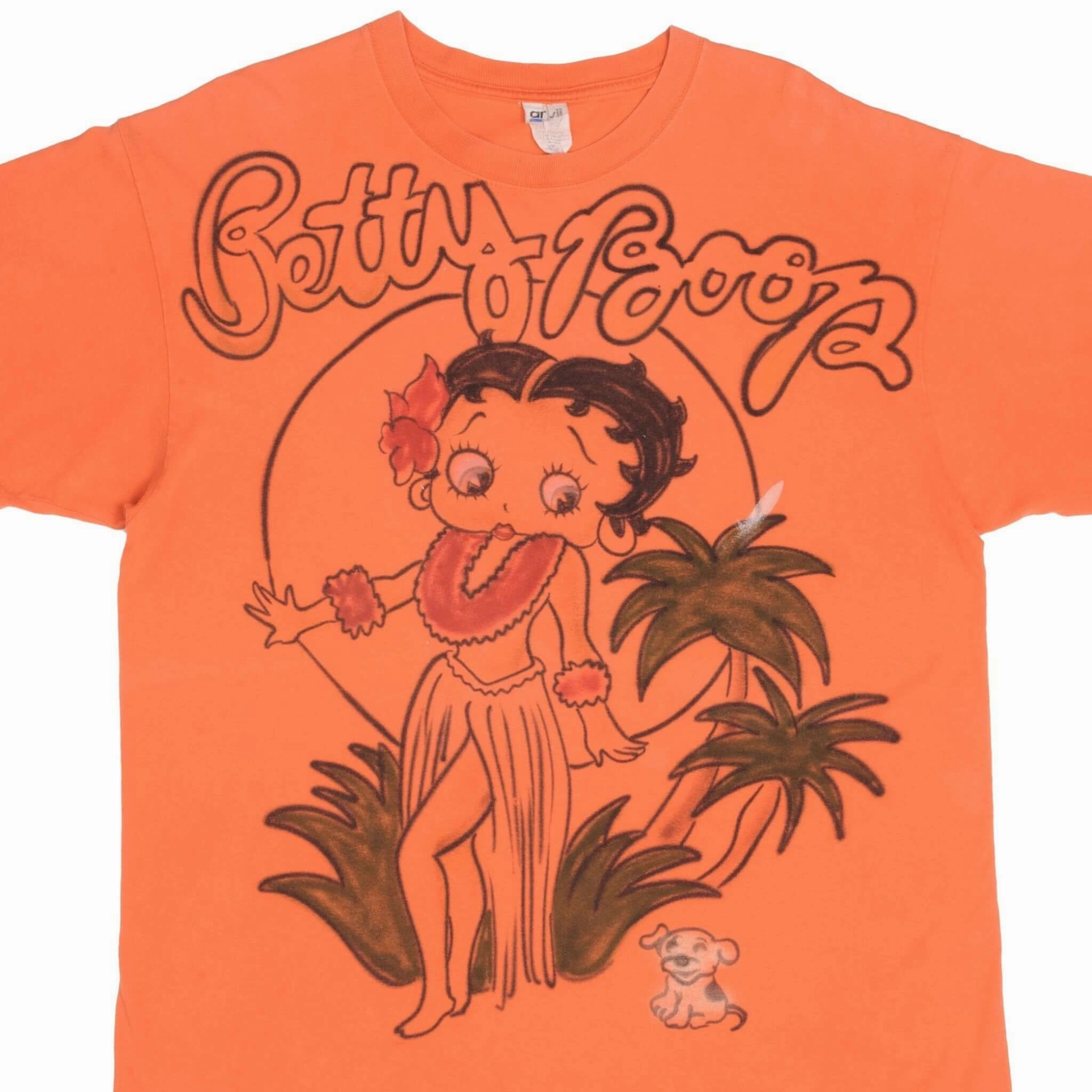 Timeless Layering VINTAGE HAWAIIAN BETTY BOOP ALL OVER PRINT AIRBRUSHED TEE SHIRT 2000S SIZE XL