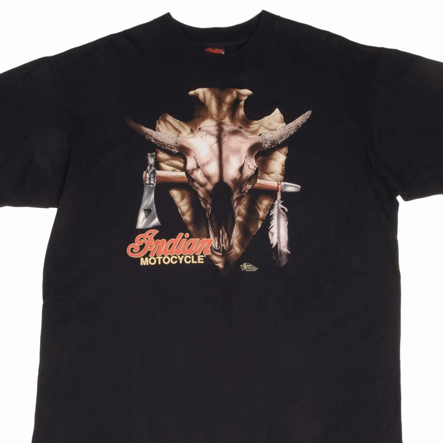 VINTAGE INDIAN MOTOCYCLE TEE SHIRT 1992 SIZE XL MADE IN USA Minimal Layers Minimal Look