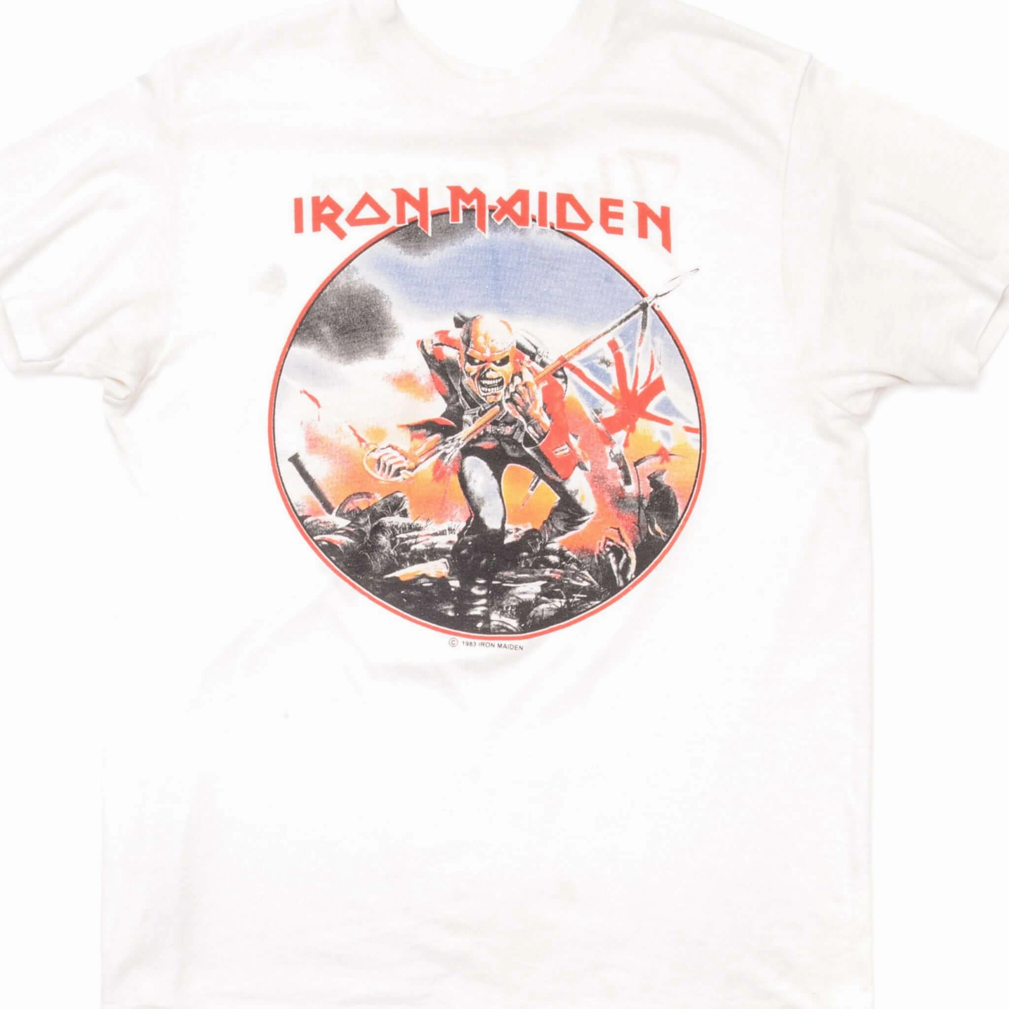 VINTAGE IRON MAIDEN TEE SHIRT THE TROOPER 1983 SIZE MEDIUM Minimalist Layer right size
