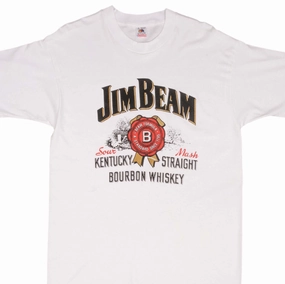 VINTAGE JIM BEAM BOURBON 1990S TEE SHIRT SIZE LARGE MADE IN USA Festival wear
