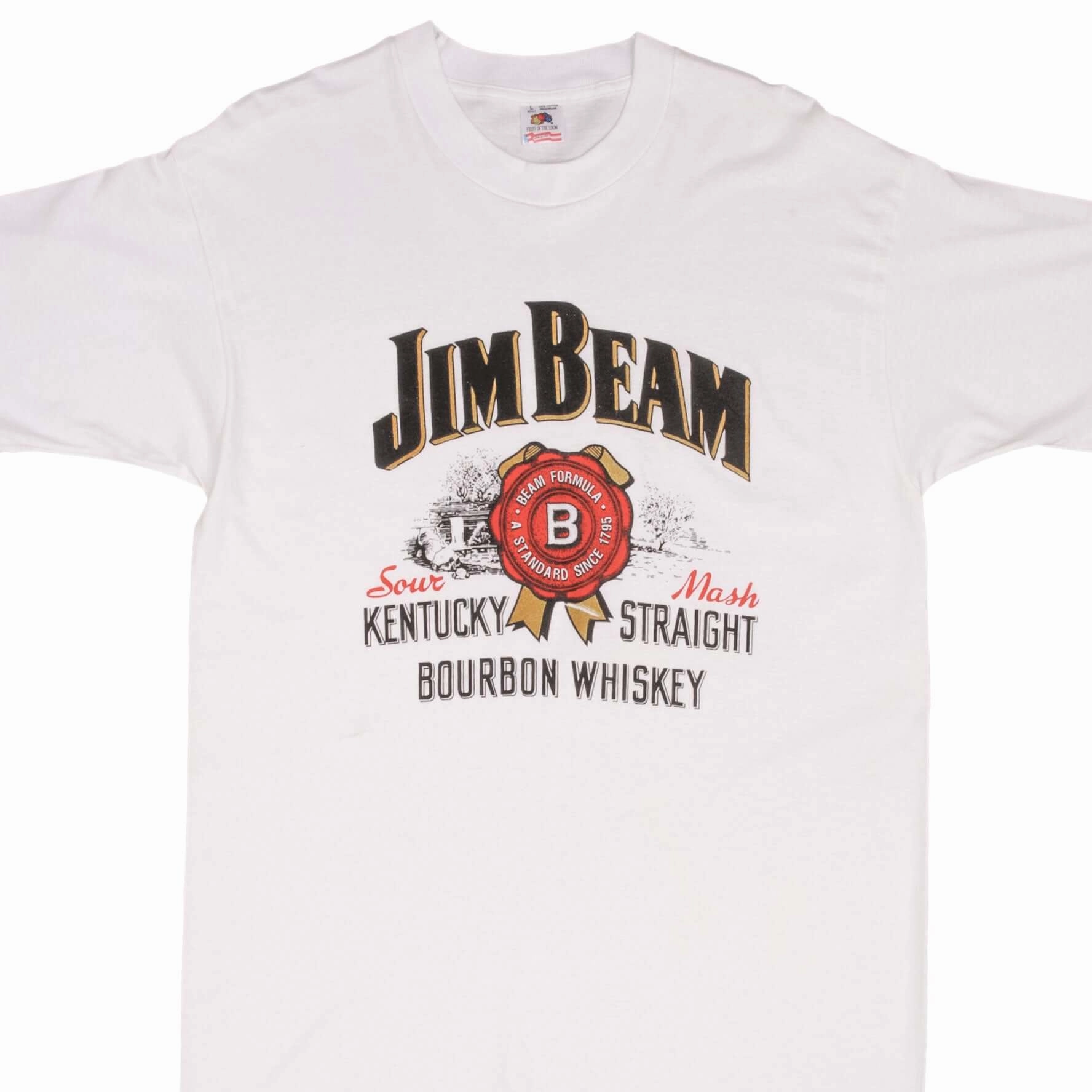 VINTAGE JIM BEAM BOURBON 1990S TEE SHIRT SIZE LARGE MADE IN USA Festival wear