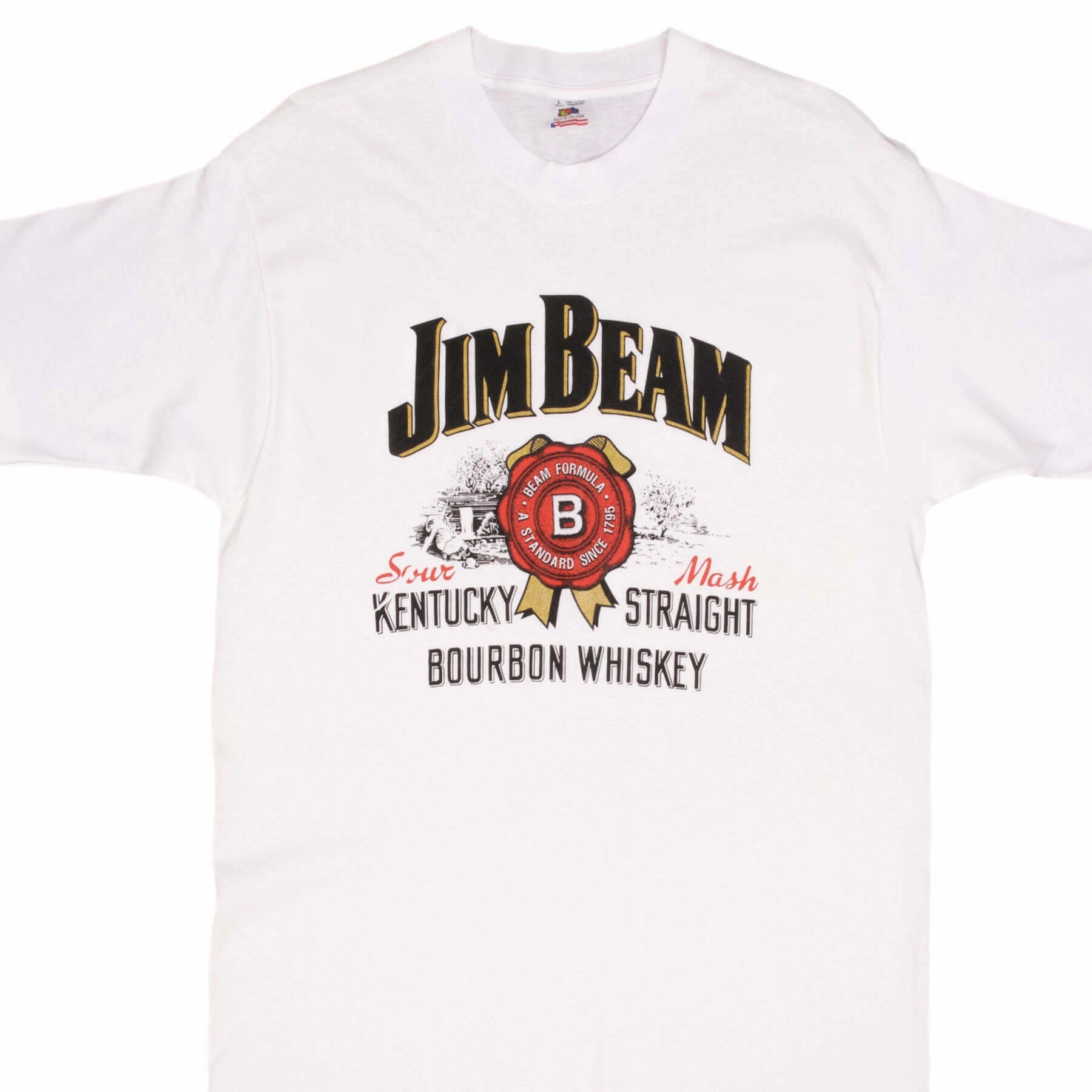 Stretchable ZeroWaste Production VINTAGE JIM BEAM BOURBON 1990S TEE SHIRT SIZE LARGE MADE IN USA