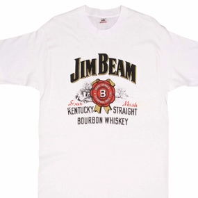 Stretchable ZeroWaste Production VINTAGE JIM BEAM BOURBON 1990S TEE SHIRT SIZE LARGE MADE IN USA