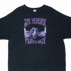 Minimalist Apparel VINTAGE JIMI HENDRIX PURPLE HAZE 2005 BLACK TEE SHIRT 2XL