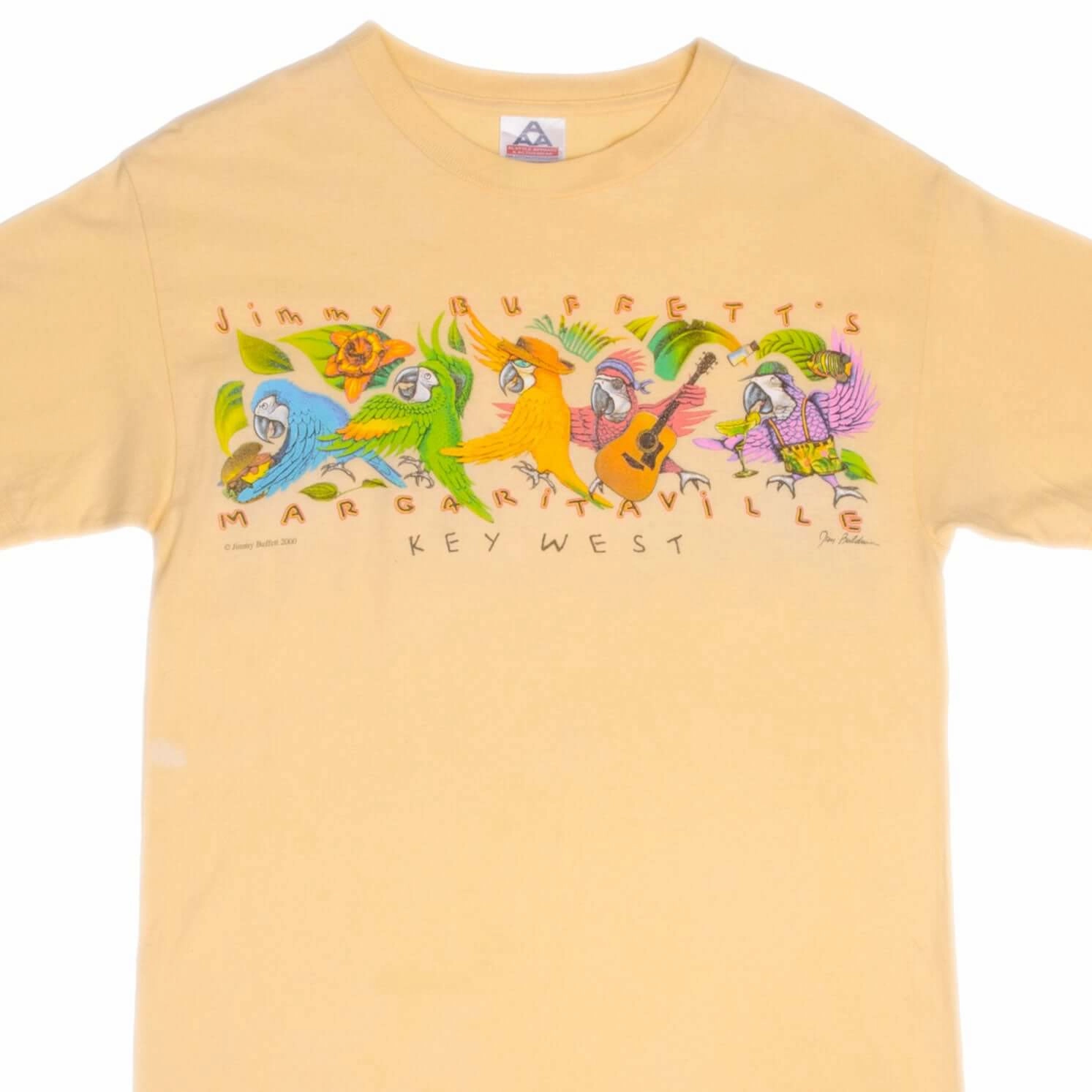 Effortless Fit Snag Resistant Surface VINTAGE JIMMY BUFFETT MARGARITAVILLE 2000 TEE SHIRT SIZE MEDIUM