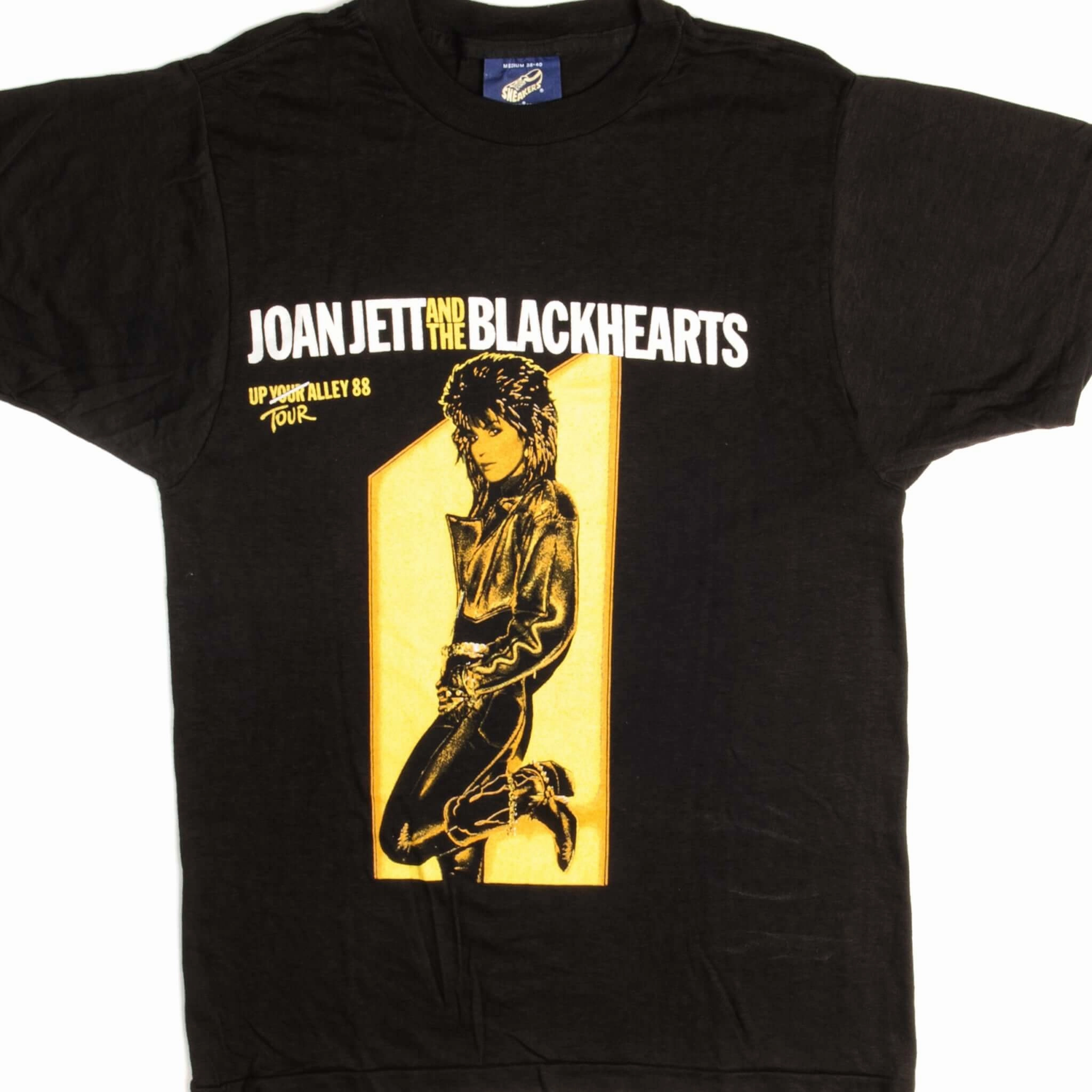 VINTAGE JOAN JETT THE BLACKHEARTS UP YOUR ALLEY TEE SHIRT 1988 SMALL MADE USA back to school LongLastingColor