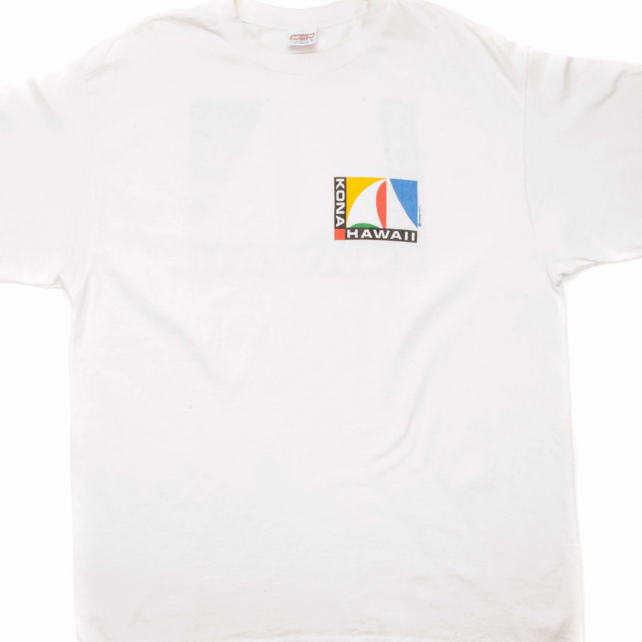 Anti Shrinkage Treatment Classic Comfort Style VINTAGE KONA HAWAII CRAZY SHIRT TEE SHIRT SIZE LARGE MADE IN USA