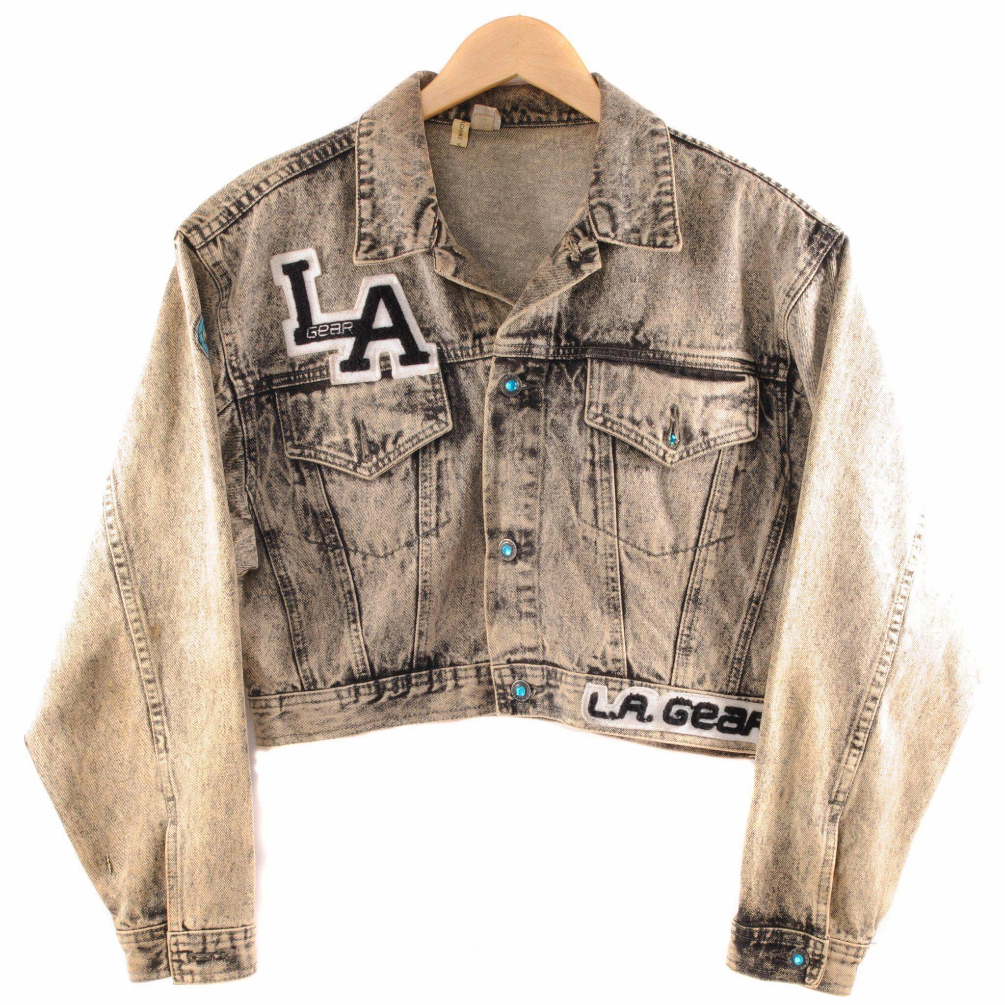 Water resistant coating VINTAGE LA GEAR DENIM JACKET WOMAN SIZE LARGE