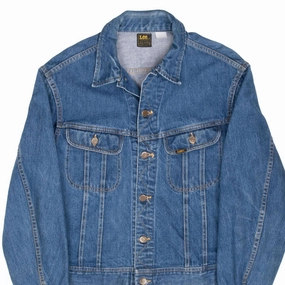 Reflective Piping Concentration VINTAGE LEE RIDERS POCKETS SANFORIZED DENIM JACKET 1970S SIZE 44 MADE IN USA