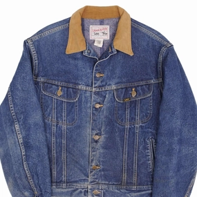 Slim Silhouette Reservation VINTAGE LEE STORM RIDER BLANKET LINED DENIM JACKET 1980s SIZE 46L MADE IN USA
