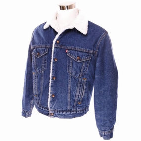 performance day VINTAGE LEVIS SHERPA TRUCKER DENIM JACKET 1980's SIZE 44R MADE IN USA