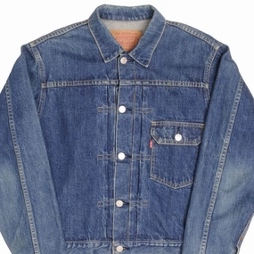 VINTAGE LEVIS TYPE 1 FIRST JAPANESE DENIM JACKET BIG E 1990S SIZE 40 Aim Water Resistant Shell