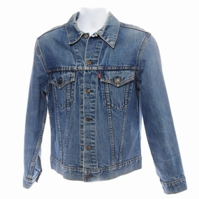 VINTAGE LEVIS TYPE 3 JACKET 2 POCKETS SINGLE STITCH 1980S SIZE 40 MADE IN USA Stain Resistant