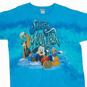VINTAGE WALT DISNEY WORLD SPLASH MOUNTAIN 2000S TEE SHIRT SIZE XL Men's masculinity Timeless Wear