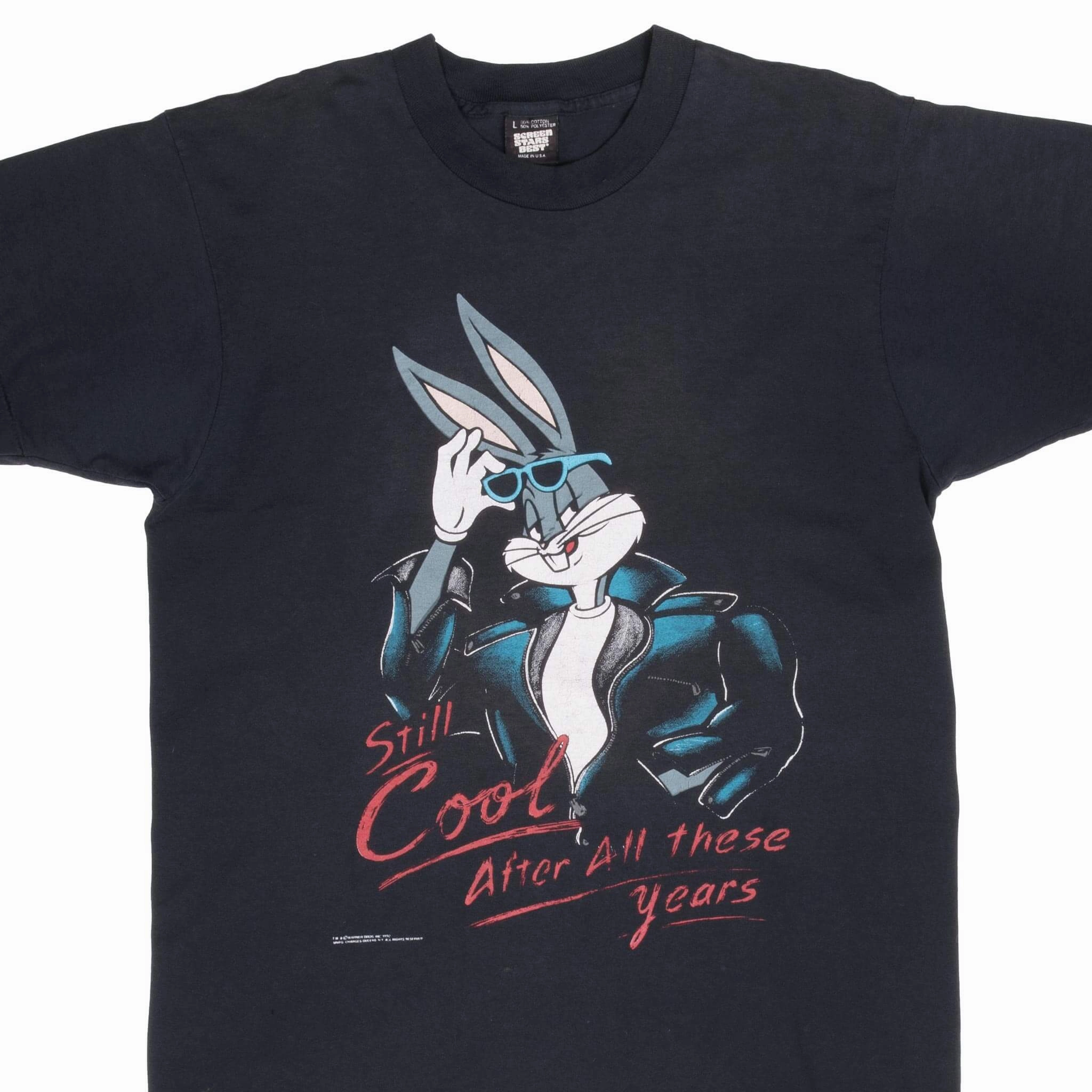 VintageWash VINTAGE LOONEY TUNES BUGS BUNNY 1990 TEE SHIRT LARGE MADE IN USA