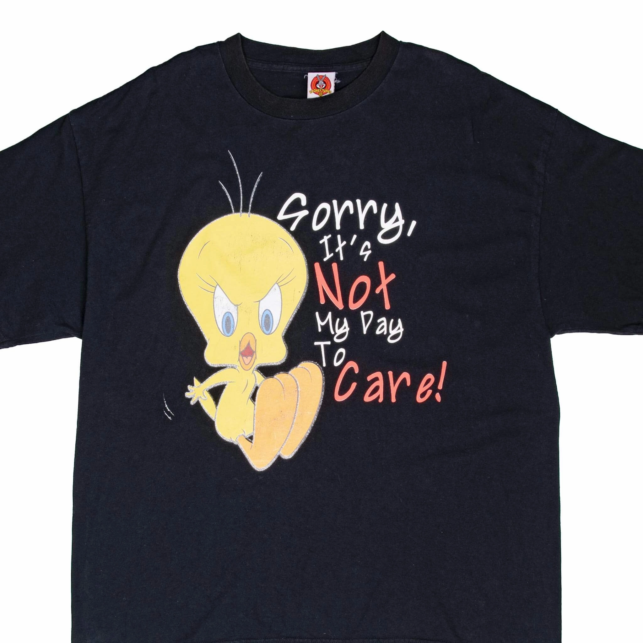 VINTAGE LOONEY TUNES TWEETY SORRY IF ITS NOT MY DAY TO CARE TEE SHIRT 1990S XL Easy Wear Style