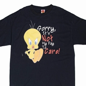 VINTAGE LOONEY TUNES TWEETY SORRY IF ITS NOT MY DAY TO CARE TEE SHIRT 1990S XL Easy Wear Style