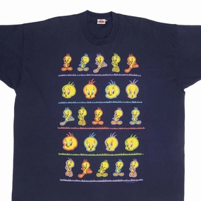 Yarn Dyed Fabric Micro Perforated Fabric VINTAGE LOONEY TUNES TWEETY TEE SHIRT 1997 SIZE 3XL