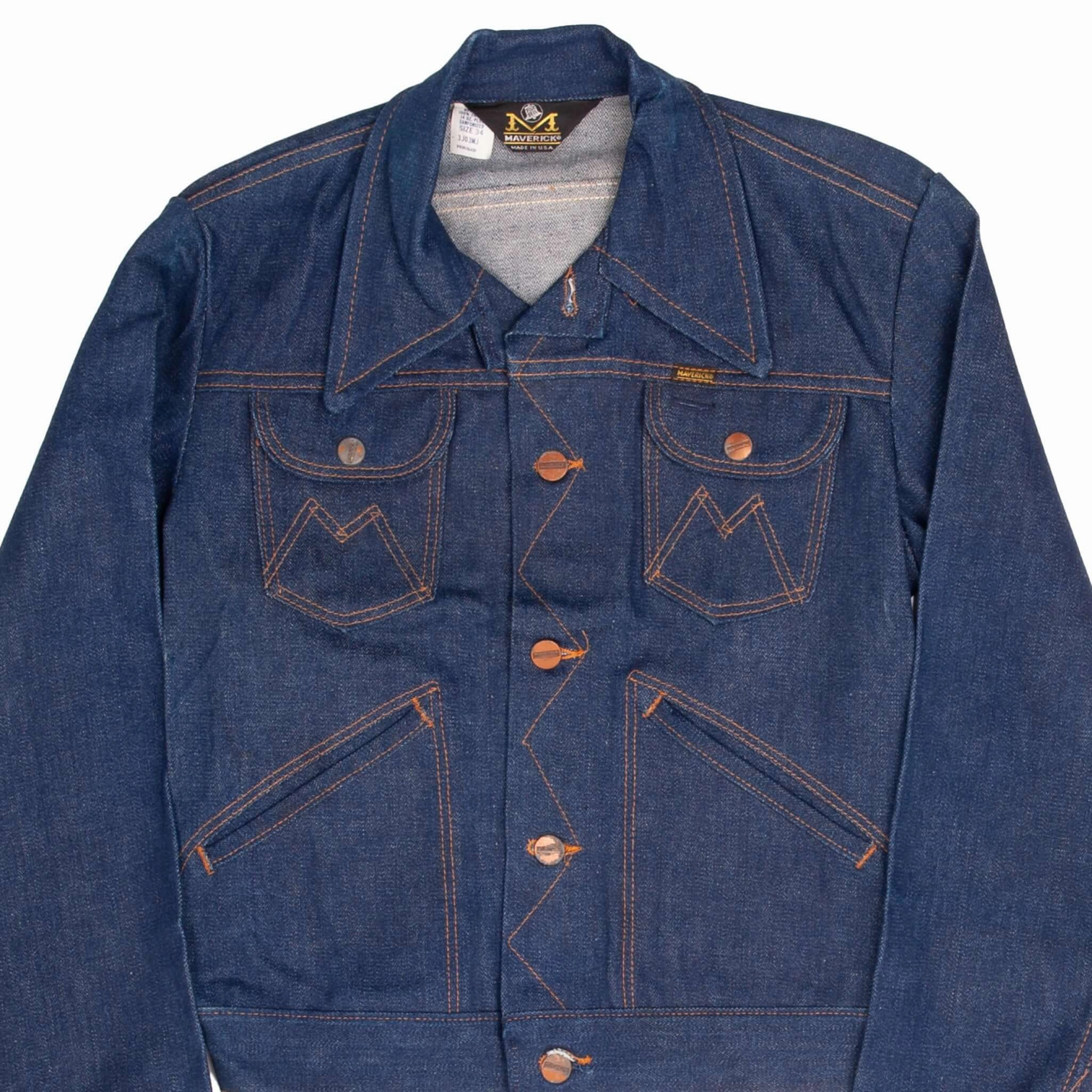 Versatile Piece Wind Protection VINTAGE MAVERICK BLUE BELL DENIM JACKET 3J03MJ 1970S SIZE 34 MADE USA DEADSTOCK