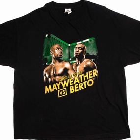 StretchFabric Casual Layers VINTAGE MAYWEATHER VS BERTO TEE SHIRT 2XL