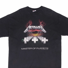 VINTAGE METALLICA MASTER OF PUPPETS TEE SHIRT 2007 SIZE 2XL Brushed Interior Lining