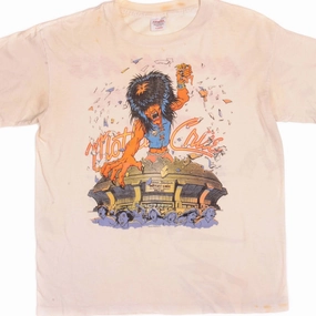 VINTAGE MOTLEY CRUE TOUR TEE SHIRT 1987 SIZE LARGE MADE IN USA Timeless and Chic Curved Hem